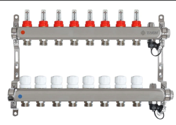 Коллекторная группа TAEN нерж сталь 1x3/4x8 расходомеры/рег клапаны/ручн воздху